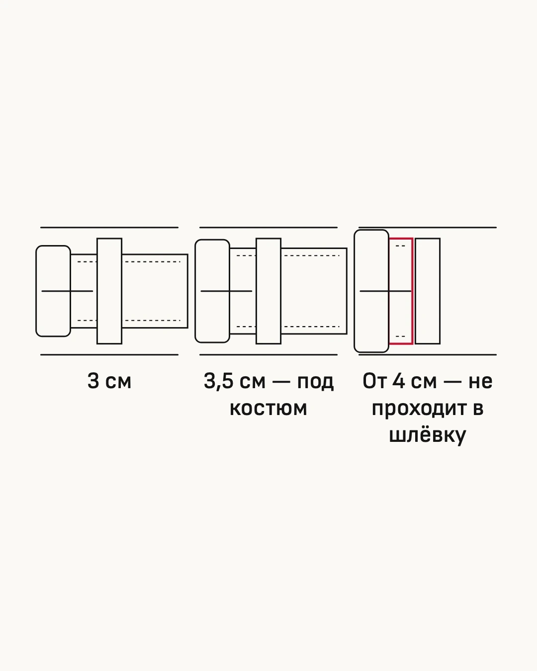 Схема. Под костюм ремень 3–3,5 см, широкий в шлёвку не помещается.